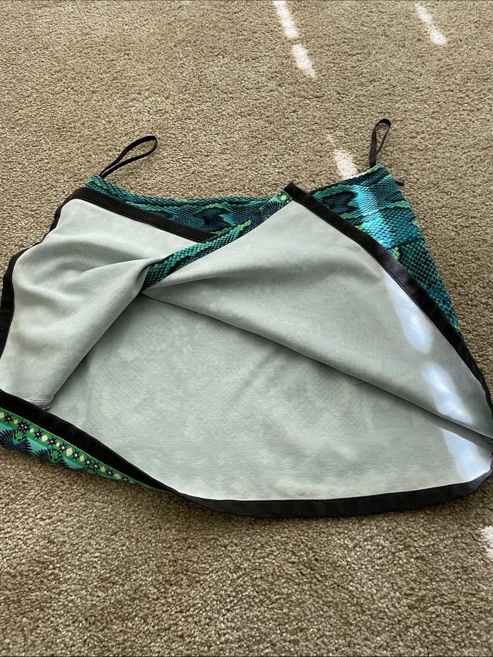 Vintage Roberto Cavalli Green Snake Skin Skirt